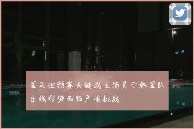 国足世预赛关键战主场负于韩国队出线形势面临严峻挑战